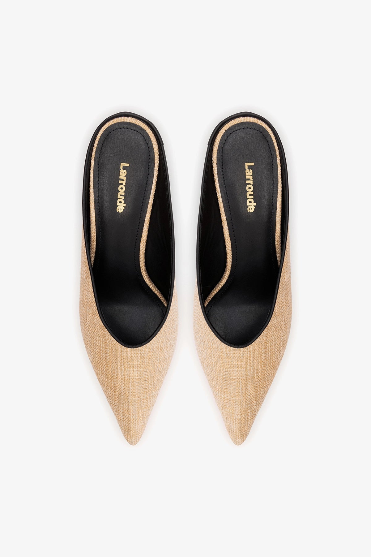 Loulou Mule Beige Raffia - Larroude