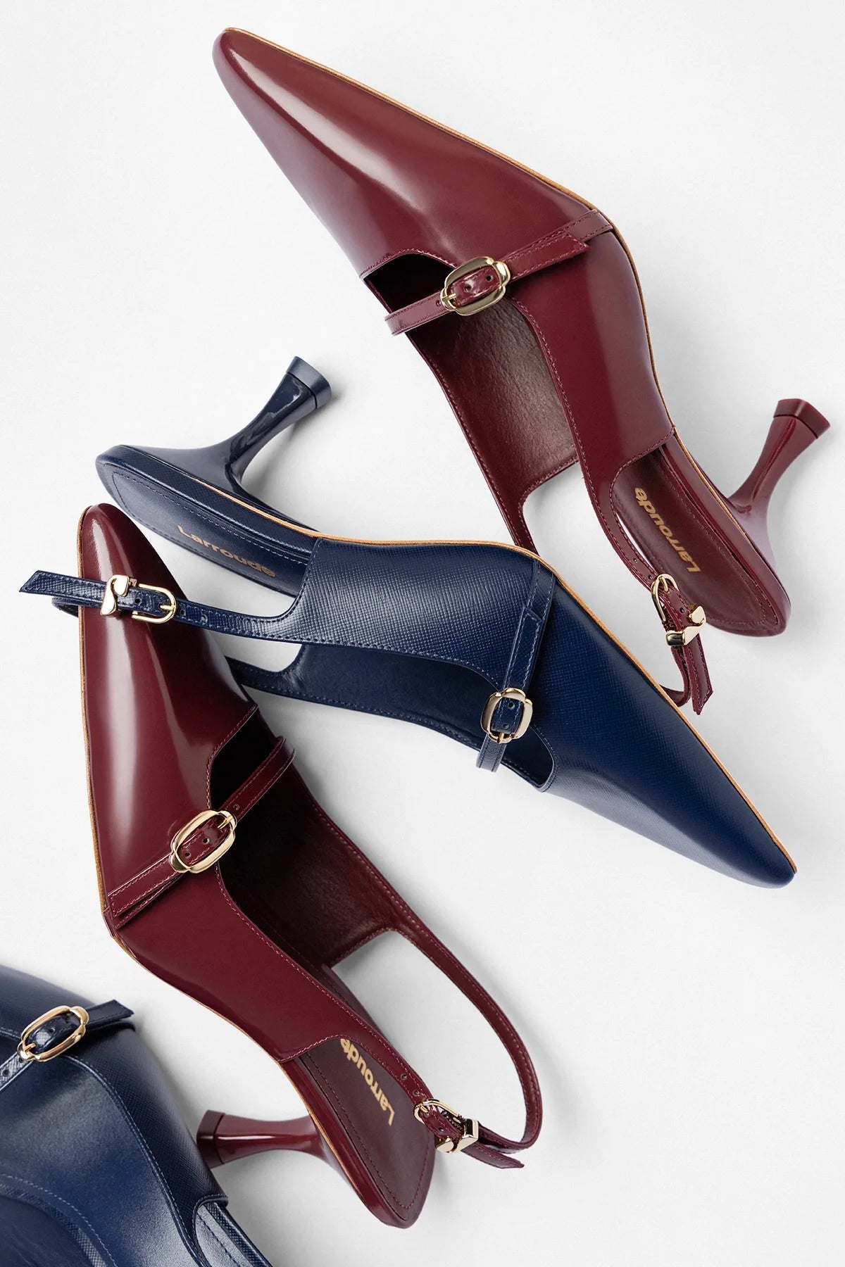 Ines Pump Burgundy Leather - Larroude