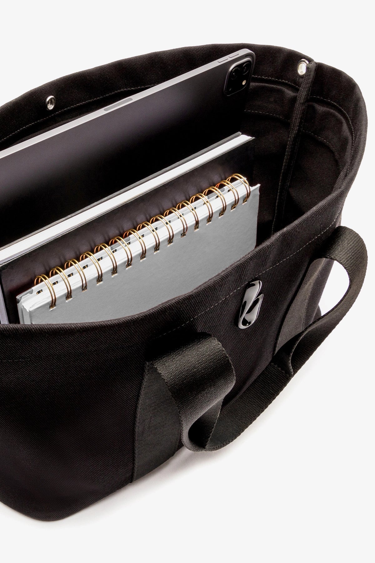 Americana Tote Bag In Black Denim - Larroude