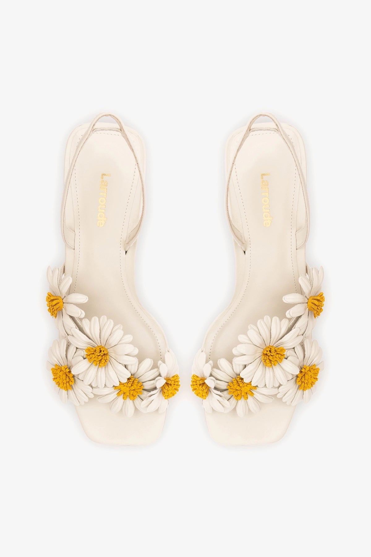 Fiore Sandal Ivory Leather - Larroude