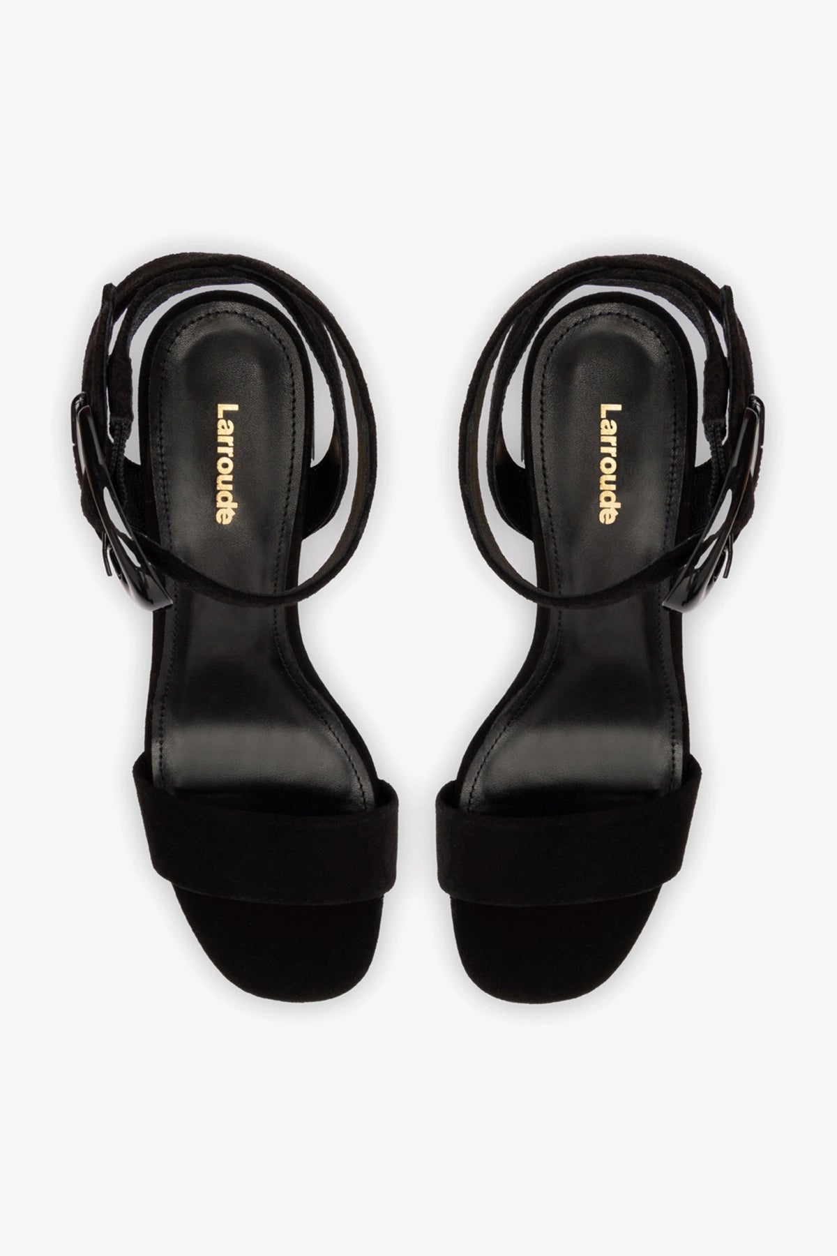 Dolly Verona Low Sandal In Black Suede - Larroude