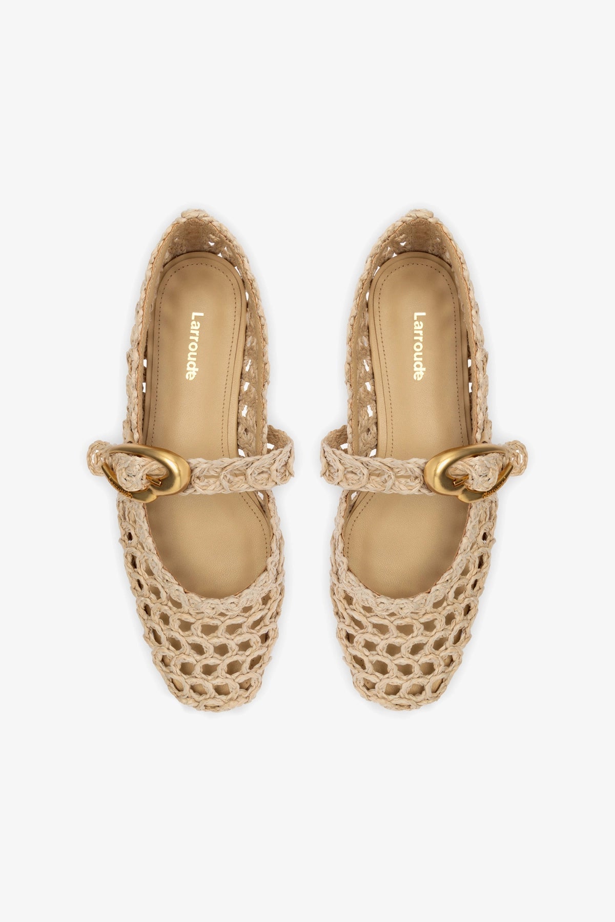 Verona Macrame In Beige Embroidered Raffia - Larroude