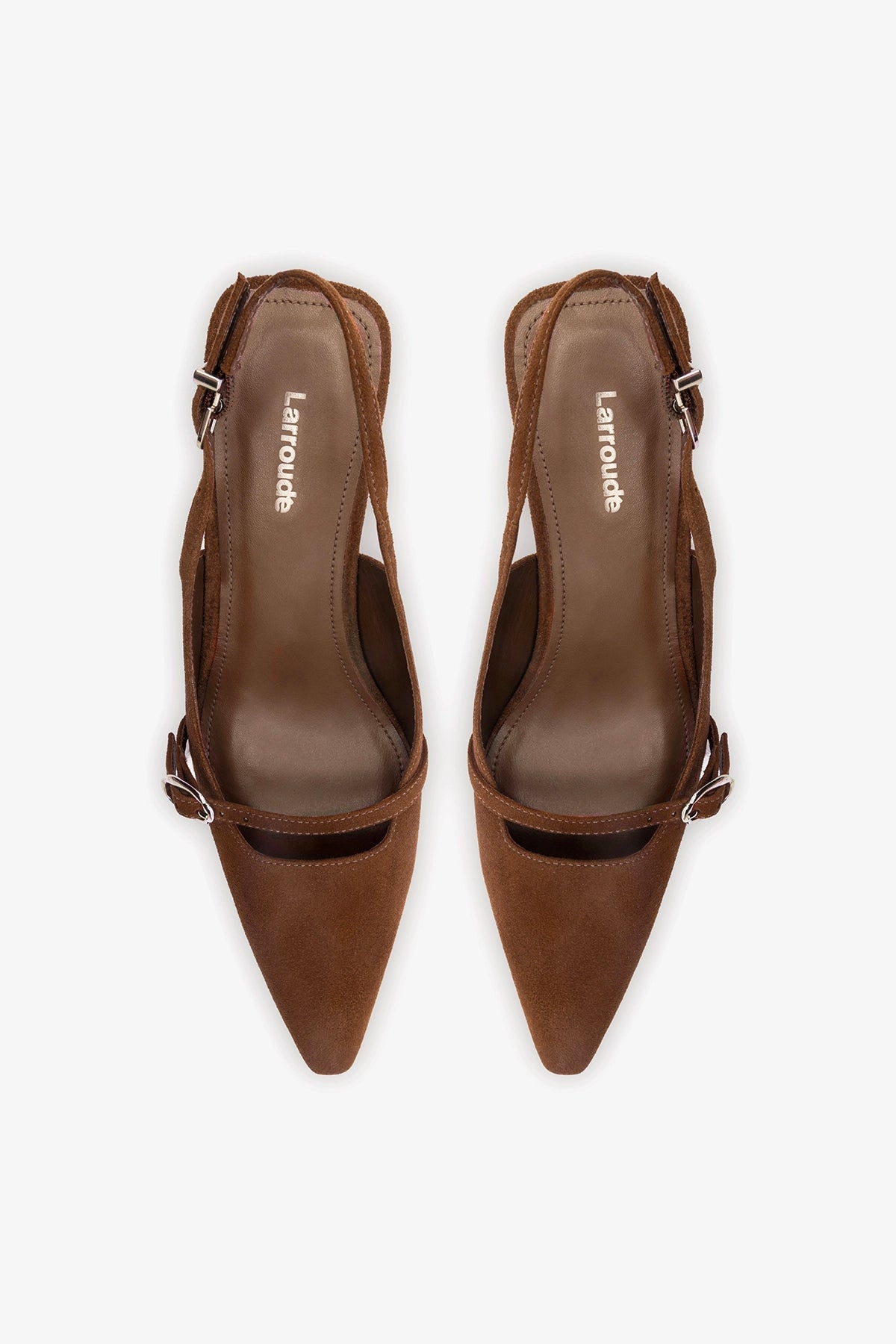 Ines Pump Burnt Umber Suede - Larroude