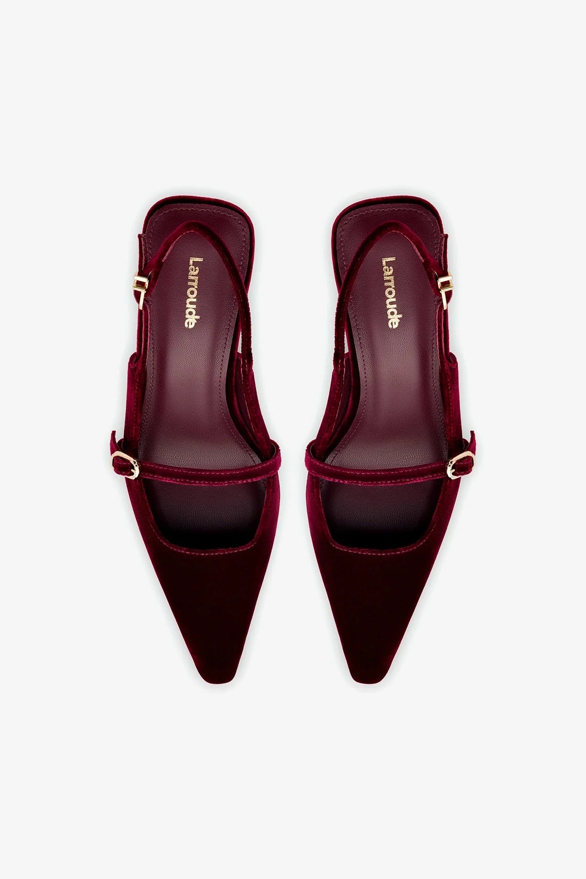 Ines Pump Wine Velvet - Larroude