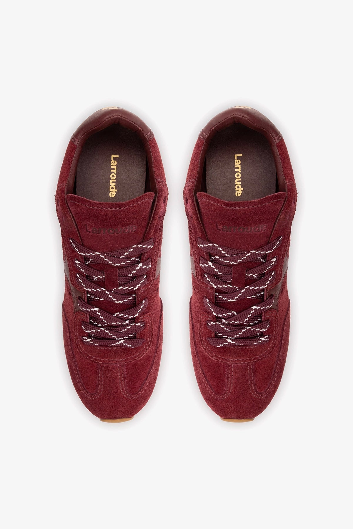 Stella Sneaker In Burgundy Suede - Larroude