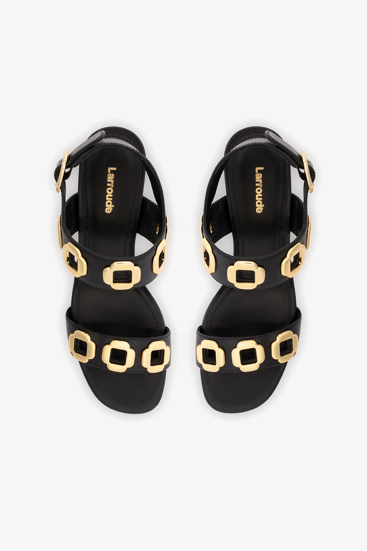 Milan Dolly Low In Black Leather - Larroude