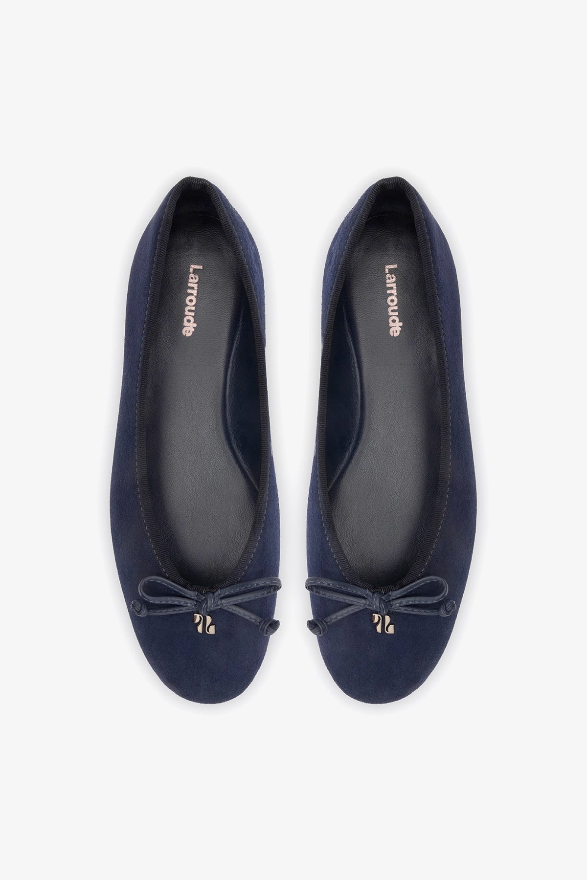 Pavlova Ballet Flat In Indigo Suede - Larroude
