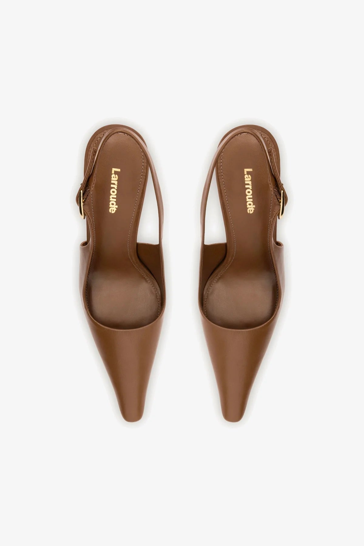 Carine Pump In Burnt Umber Leather - Larroude