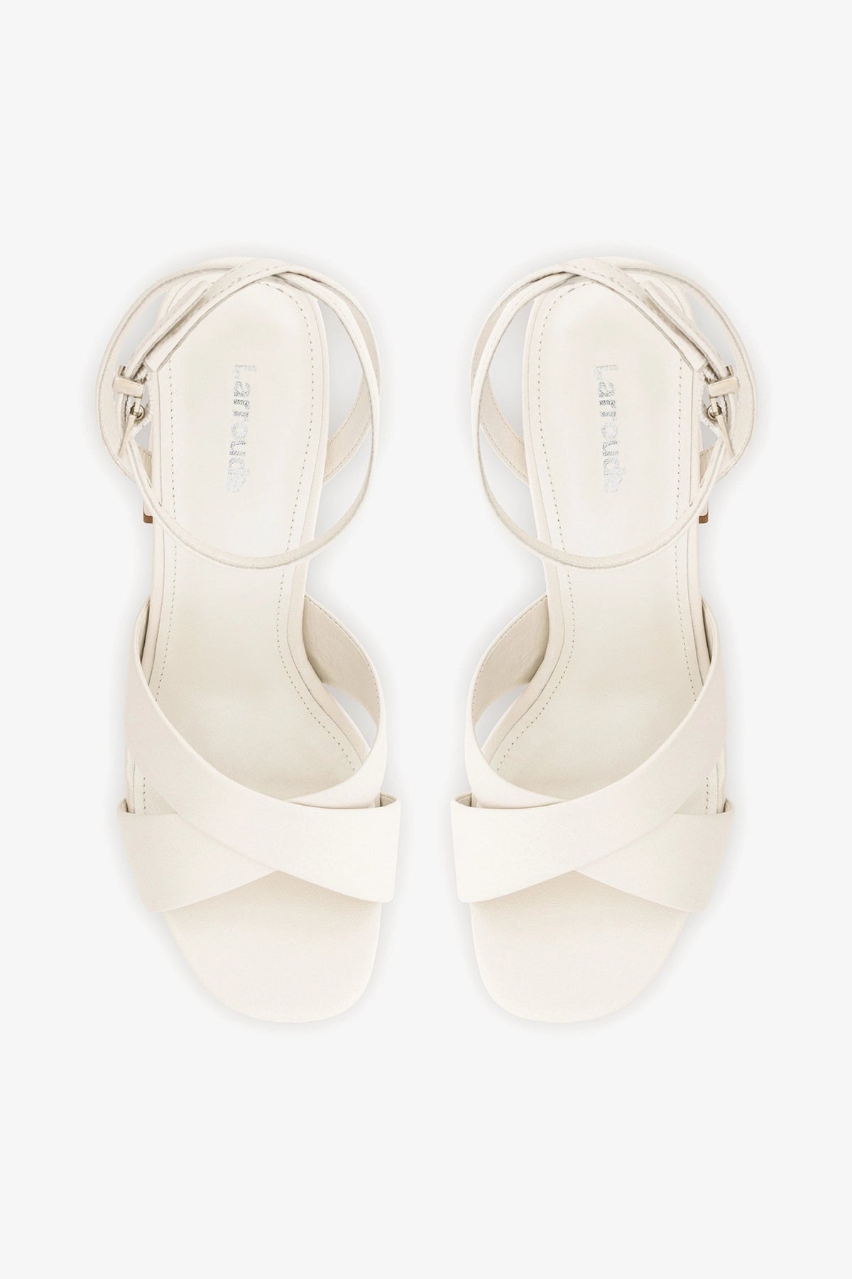 Dolly X Platform Sandal In Pearl Leather - Larroude