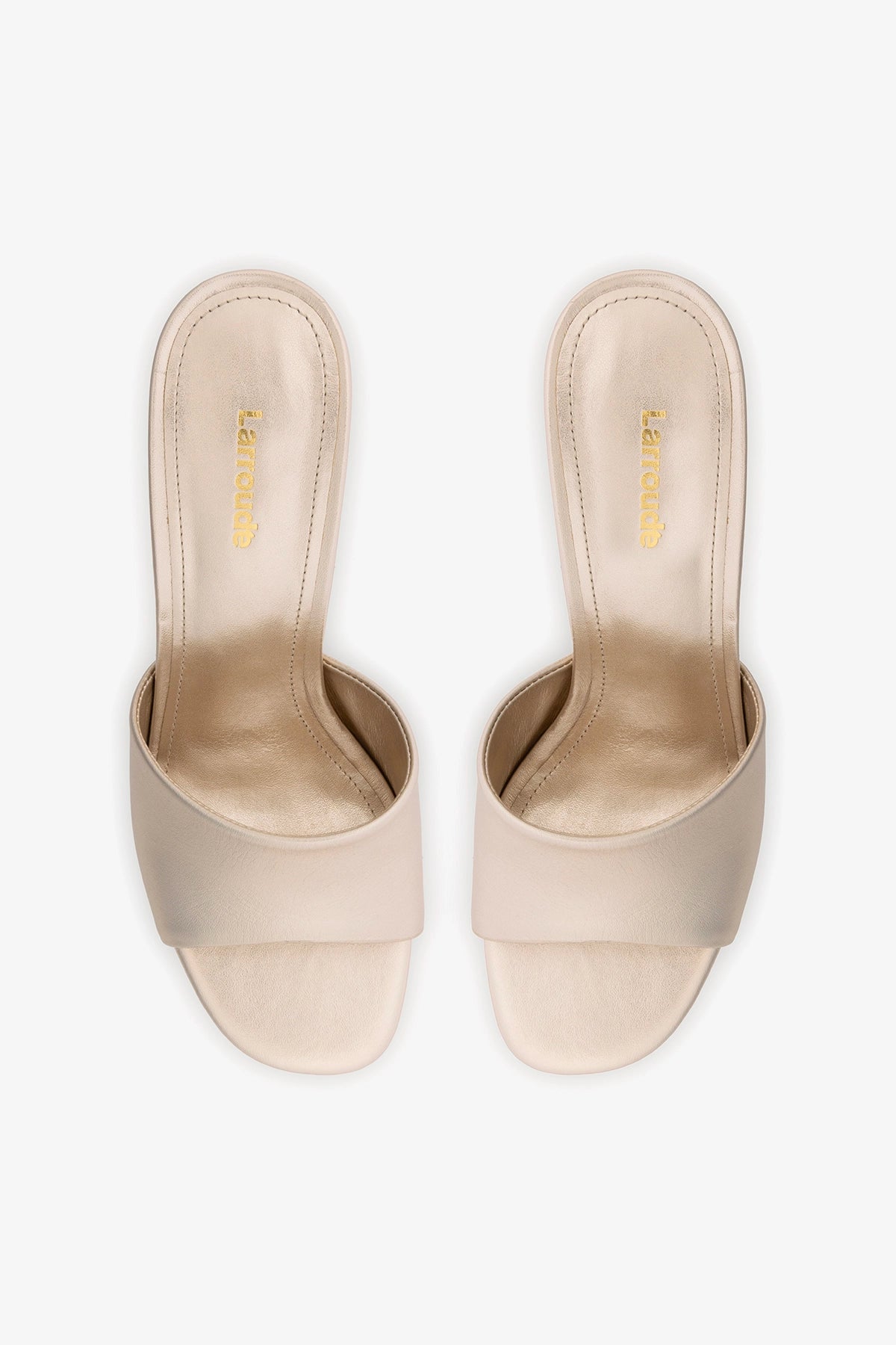 Dolly Mule Champagne Leather - Larroude