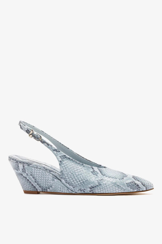 Loulou Pump Maya Python Leather - Larroude