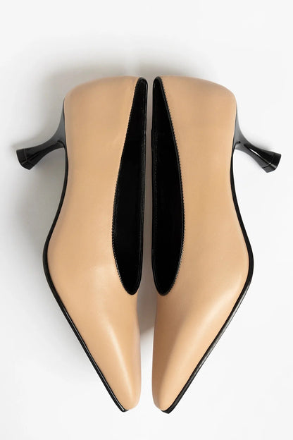 Cambon Pump Sand Leather - Larroude