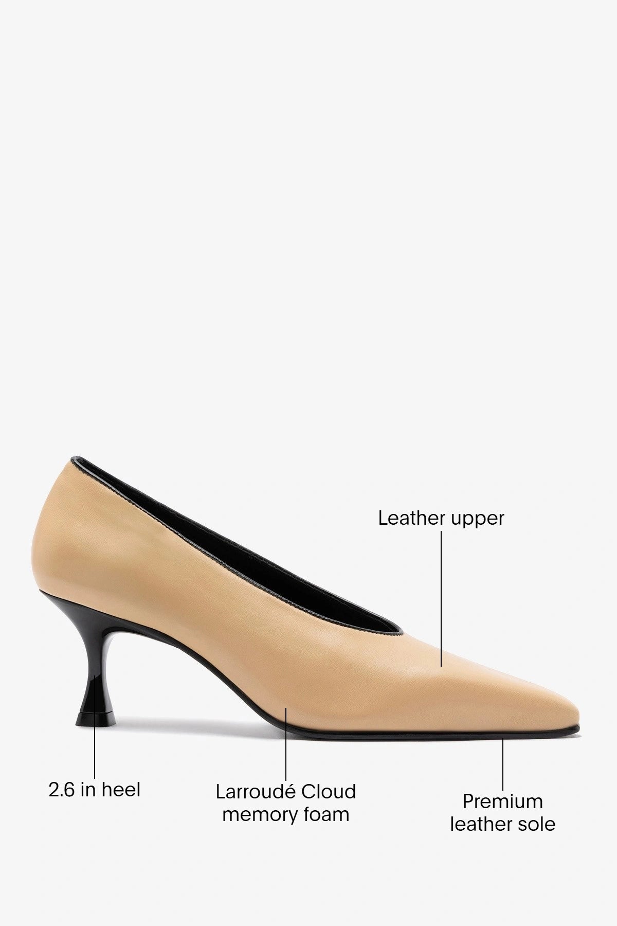 Cambon Pump Sand Leather - Larroude