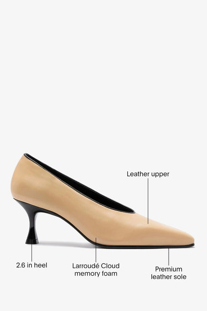Cambon Pump Sand Leather - Larroude