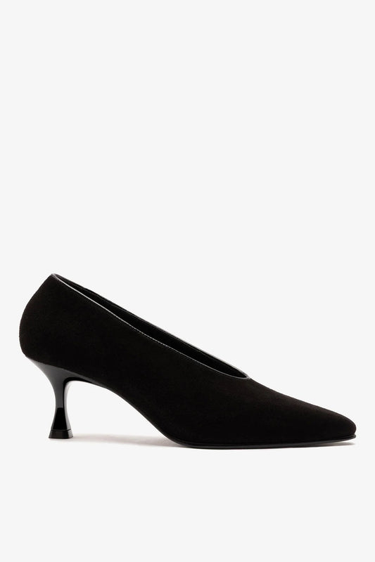 Cambon Pump Black Suede - Larroude