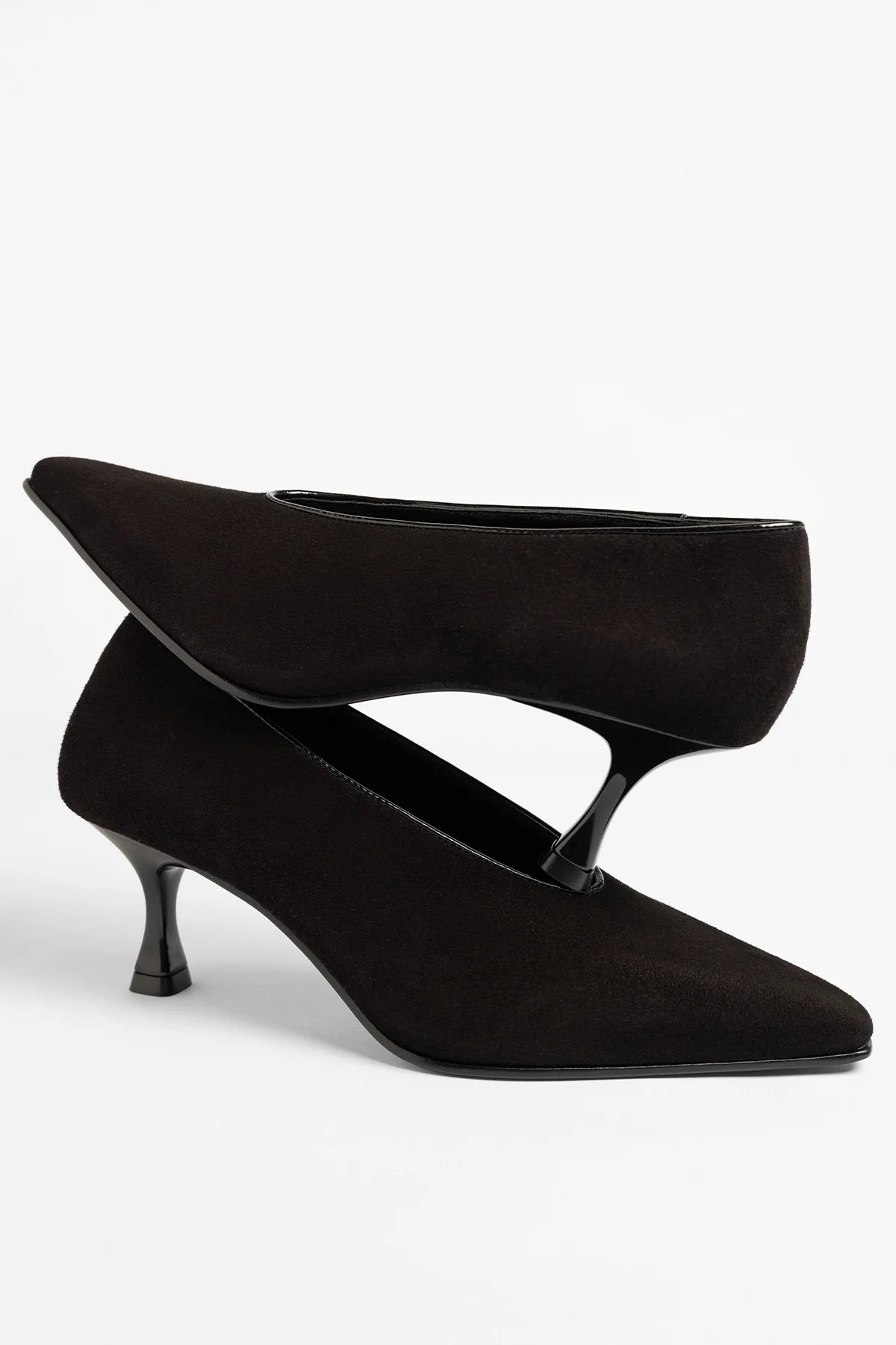 Cambon Pump Black Suede - Larroude