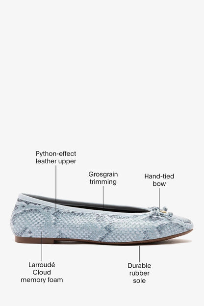 Pavlova Ballet Flat Maya Python Leather - Larroude