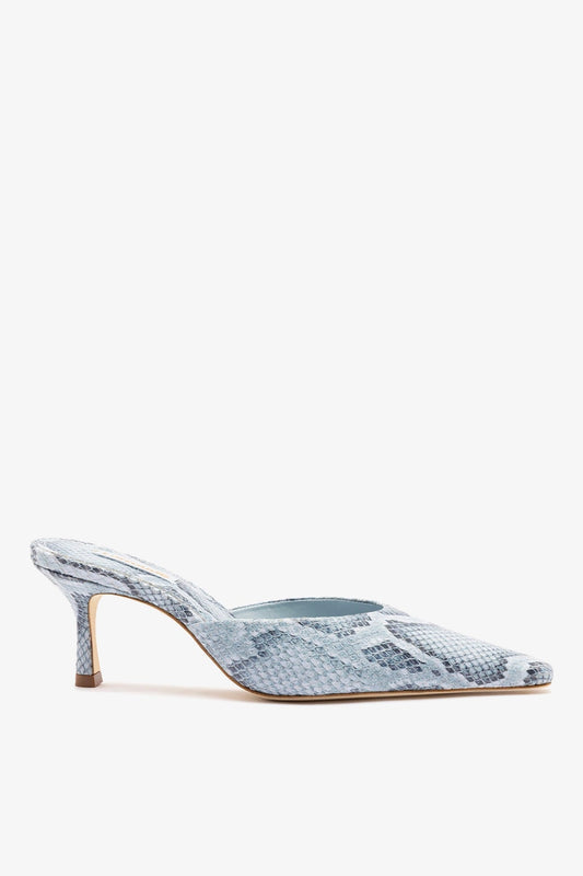 Carine Mule Maya Python Leather - Larroude