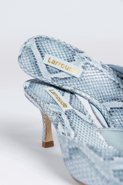 Carine Mule Maya Python Leather - Larroude