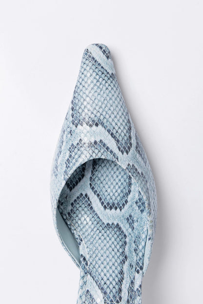 Carine Mule Maya Python Leather - Larroude