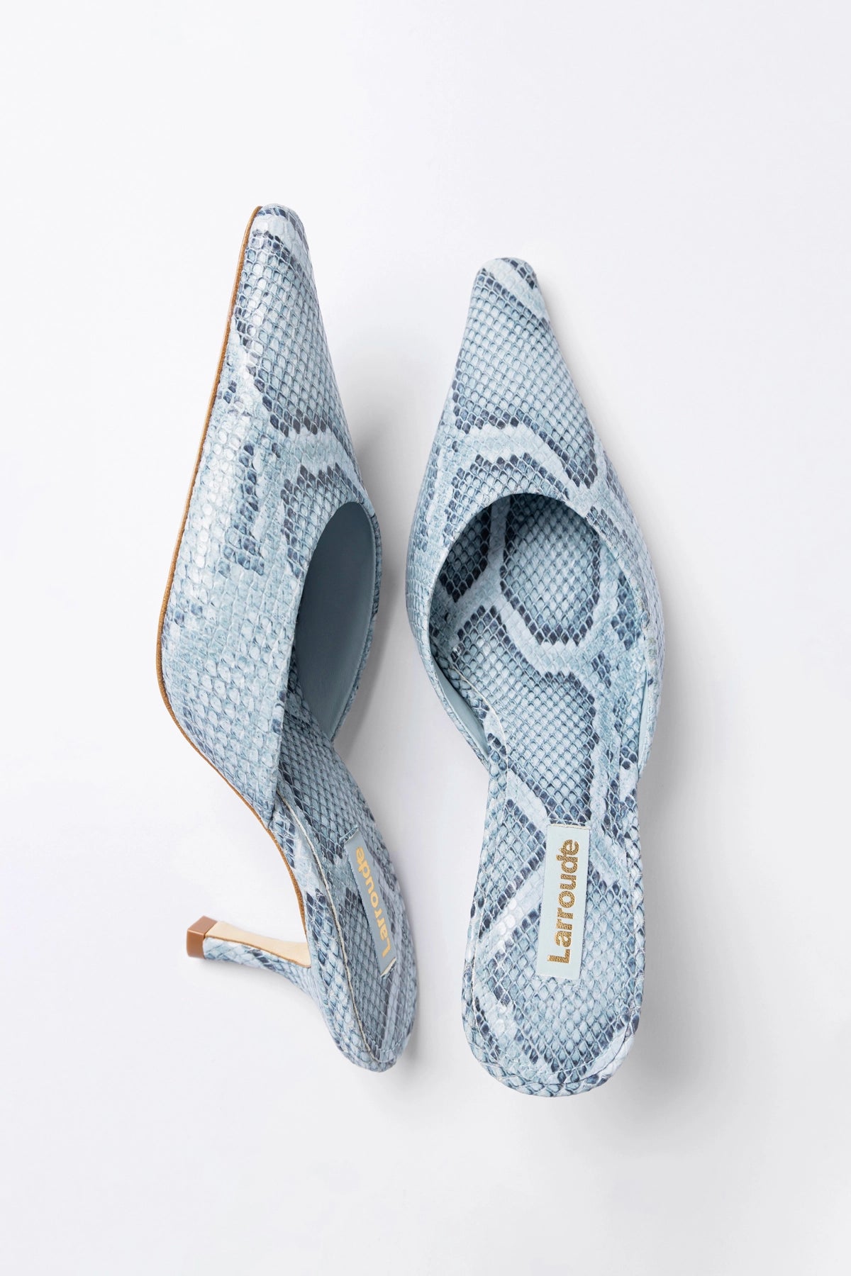 Carine Mule Maya Python Leather - Larroude