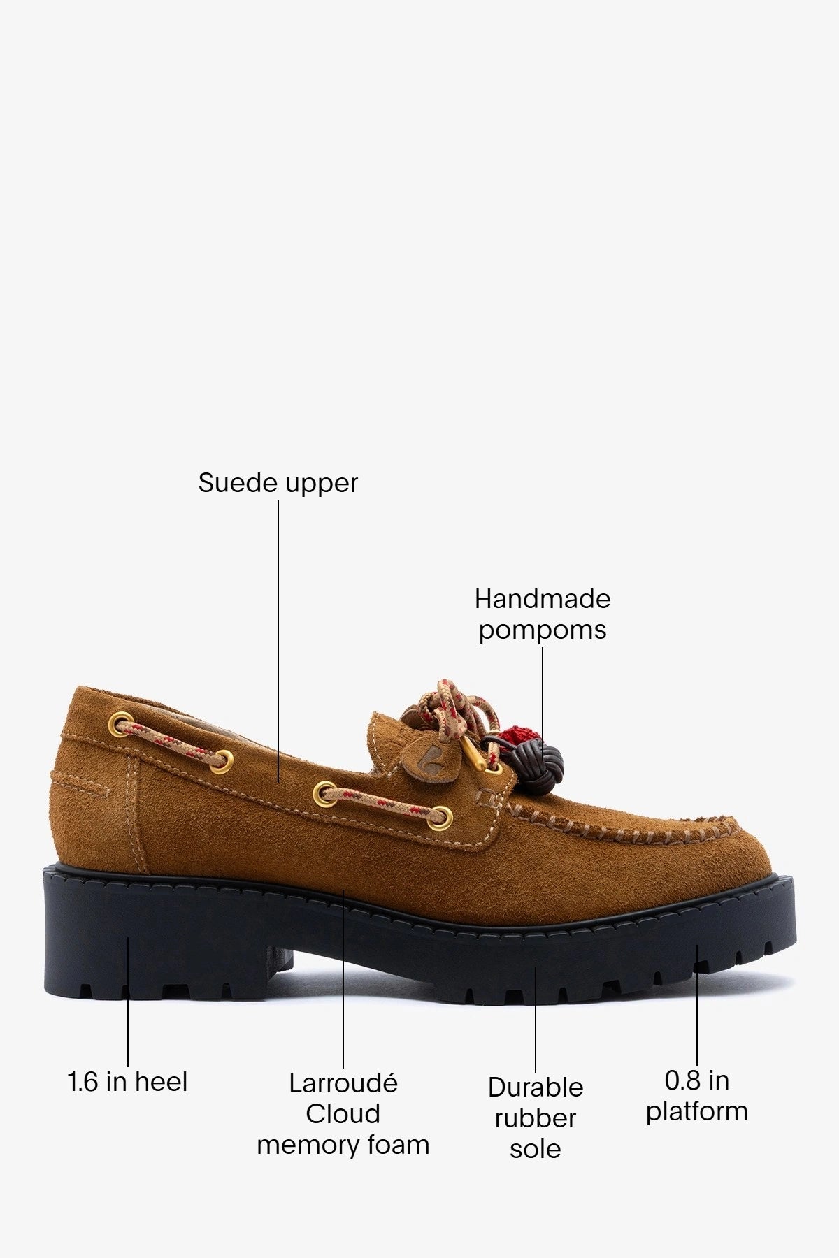 Cyprus Lugsole Loafer Russet Suede - Larroude