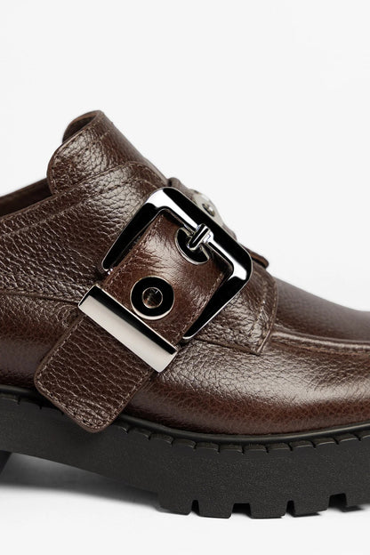 Stewart Lugsole Loafer Brown Leather - Larroude