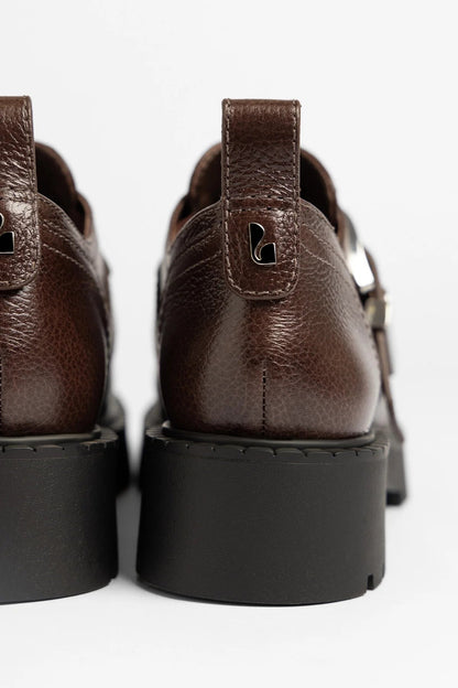 Stewart Lugsole Loafer Brown Leather - Larroude