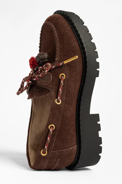 Cyprus Lugsole Loafer Brown Suede - Larroude