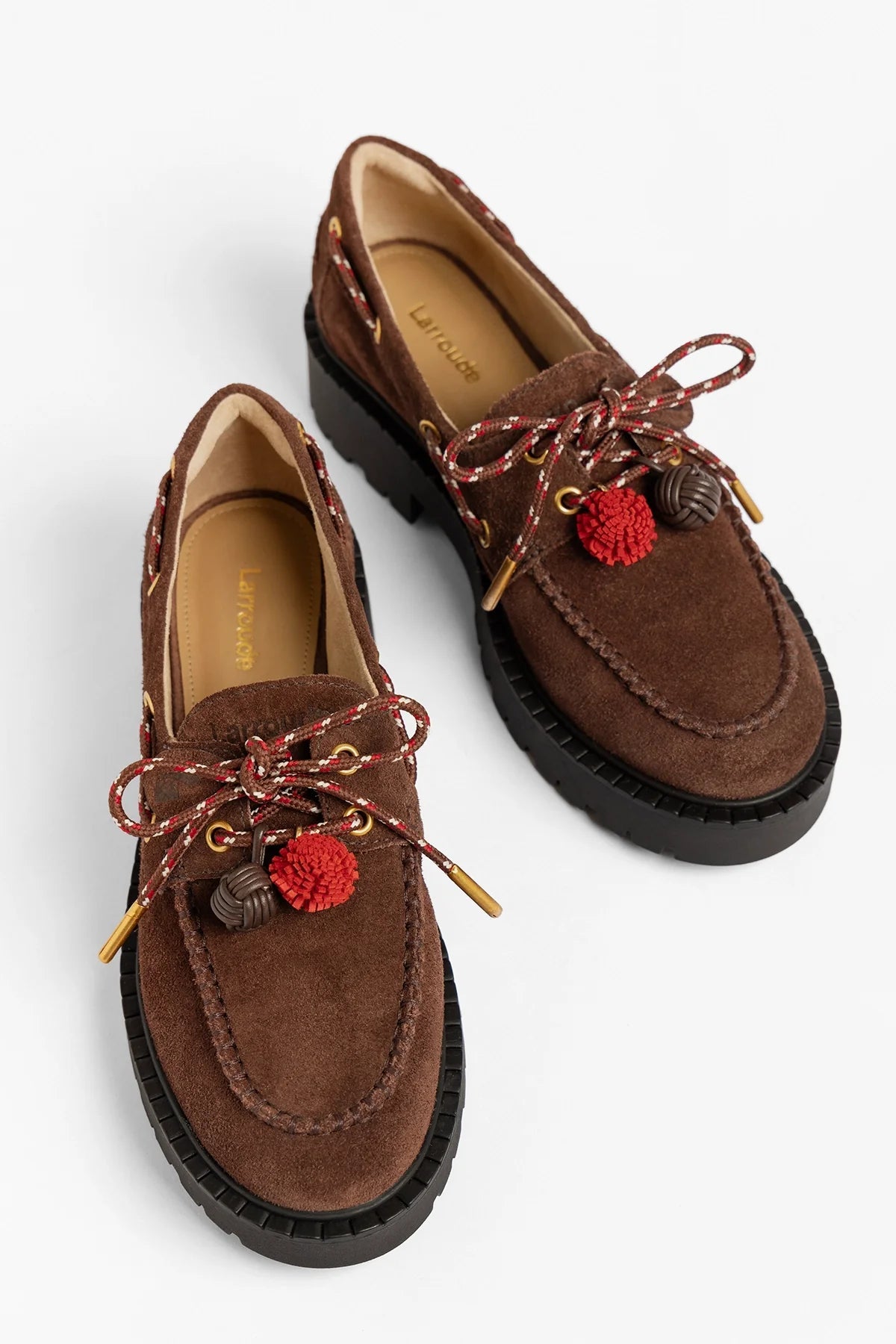 Cyprus Lugsole Loafer Brown Suede - Larroude