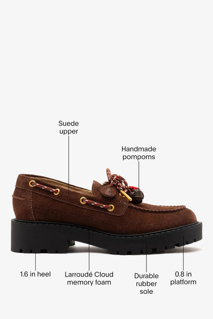Cyprus Lugsole Loafer Brown Suede - Larroude