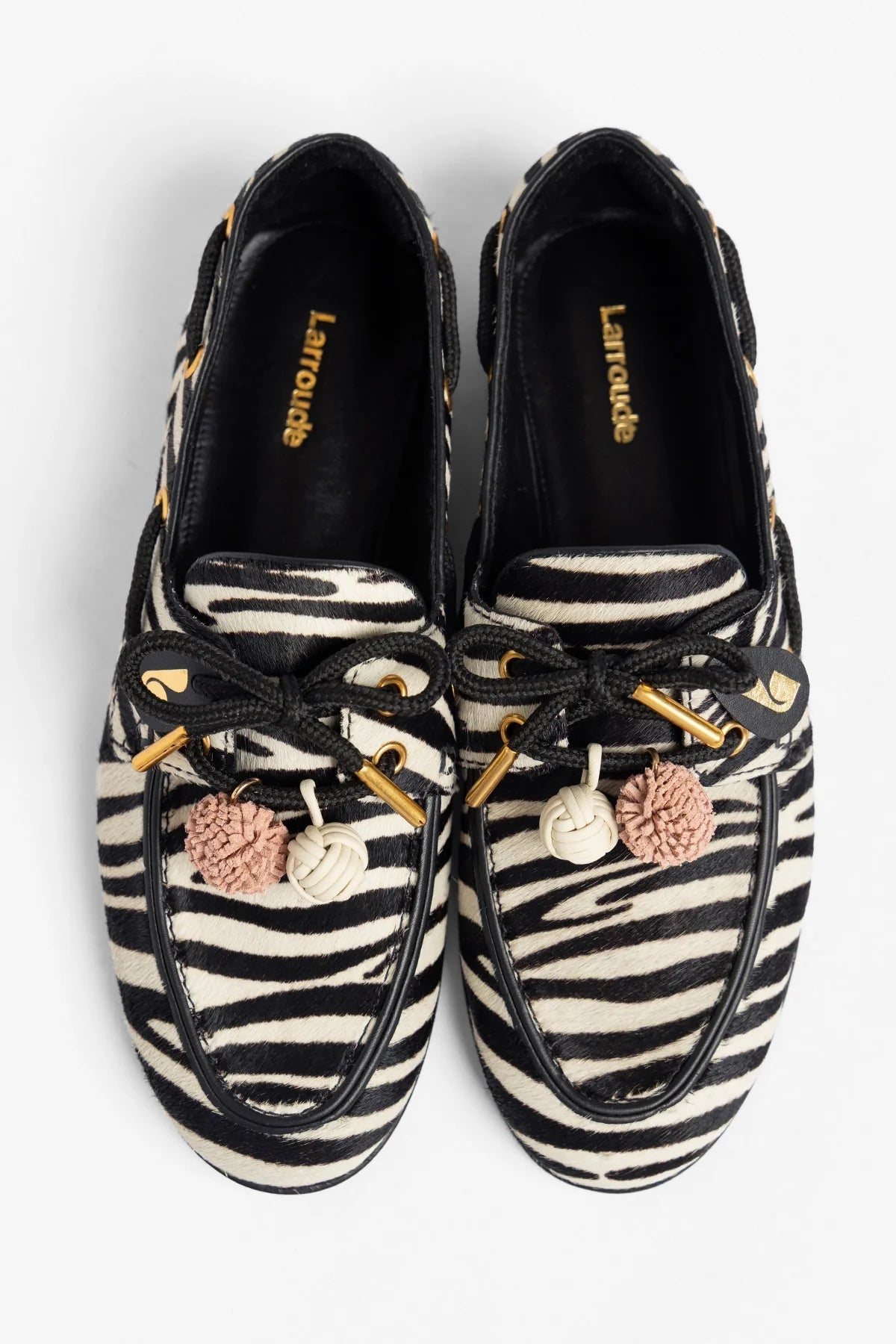 Cyprus Boat Shoe Zebra Hair Leather - Larroude