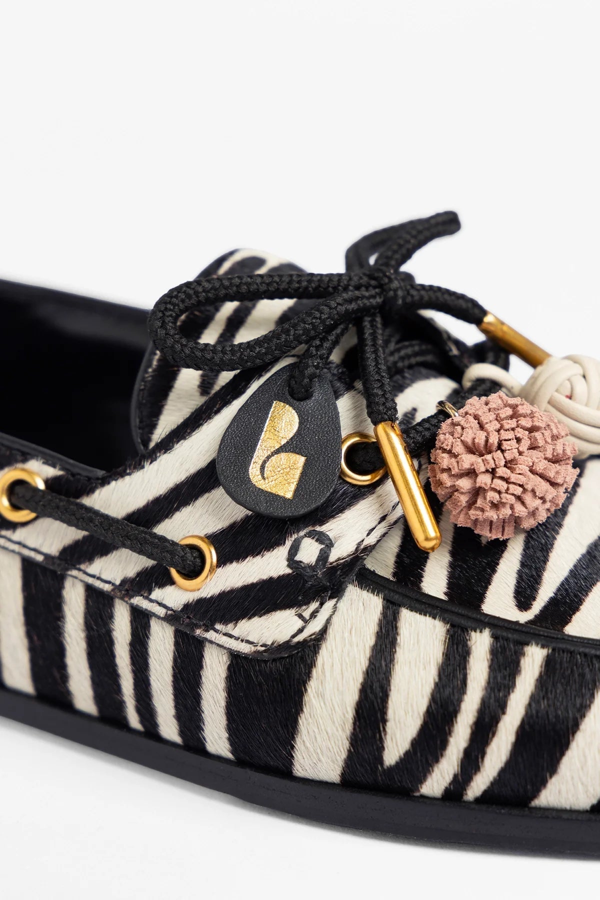 Cyprus Boat Shoe Zebra Hair Leather - Larroude