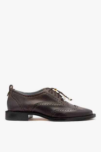 Ginny Loafer Brown Leather - Larroude