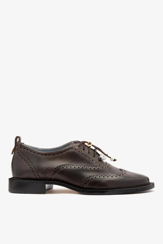 Ginny Loafer Brown Leather - Larroude