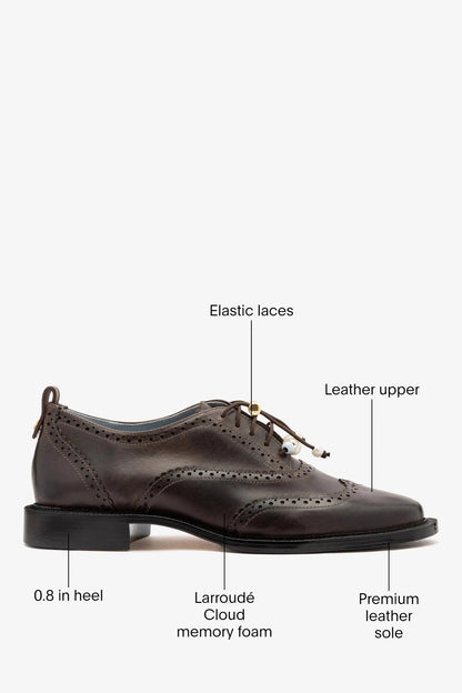 Ginny Loafer Brown Leather - Larroude