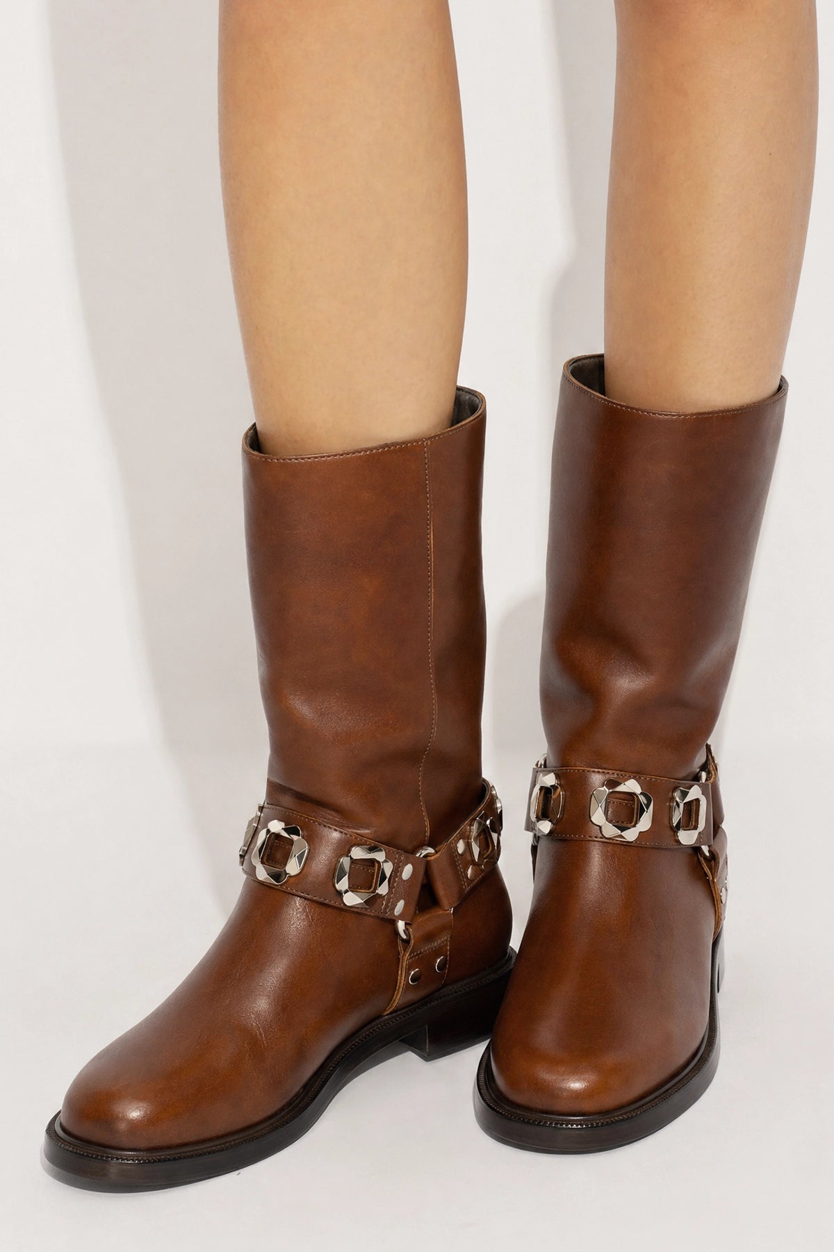 Sonora Boot Burnt Umber Leather - Larroude