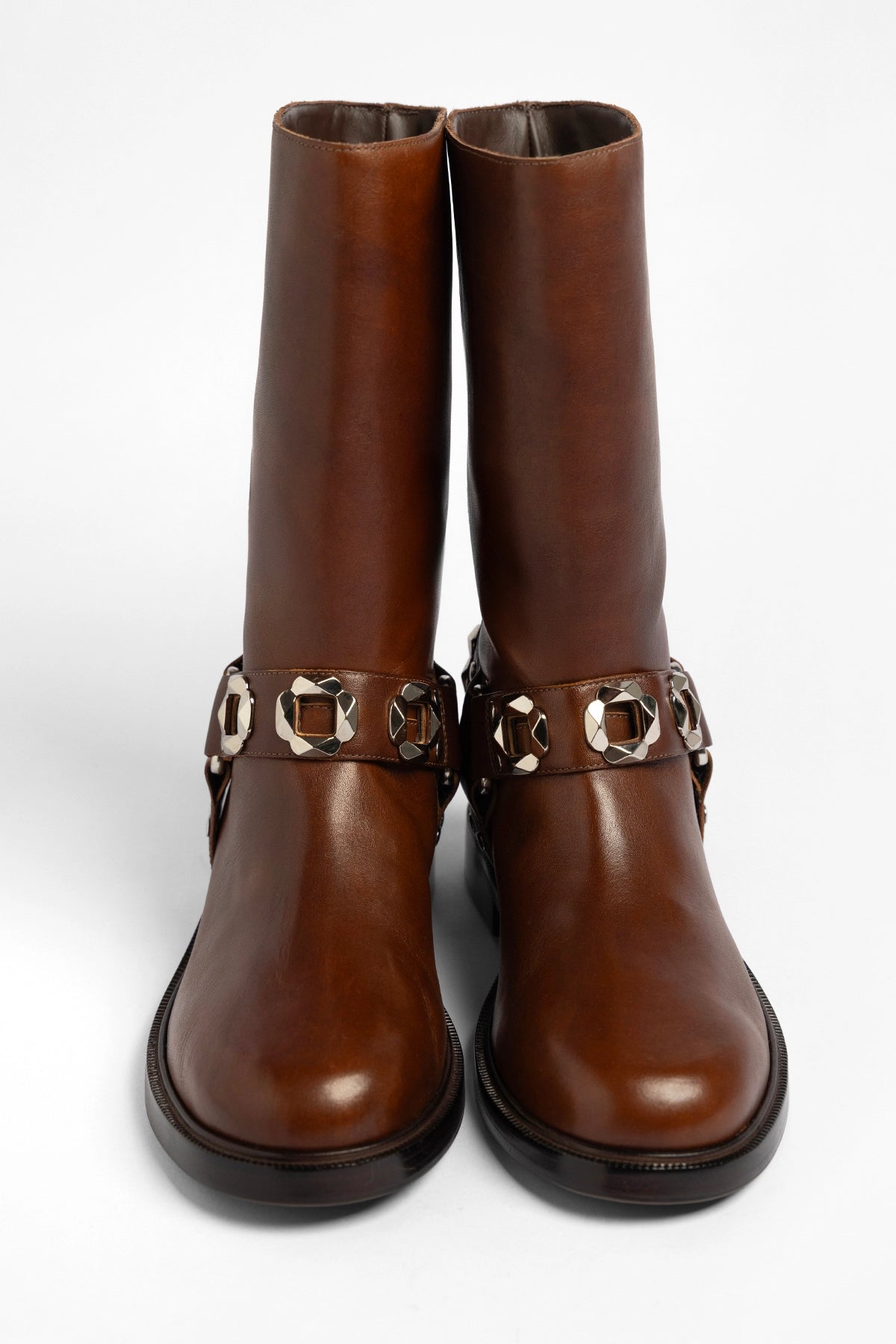 Sonora Boot Burnt Umber Leather - Larroude