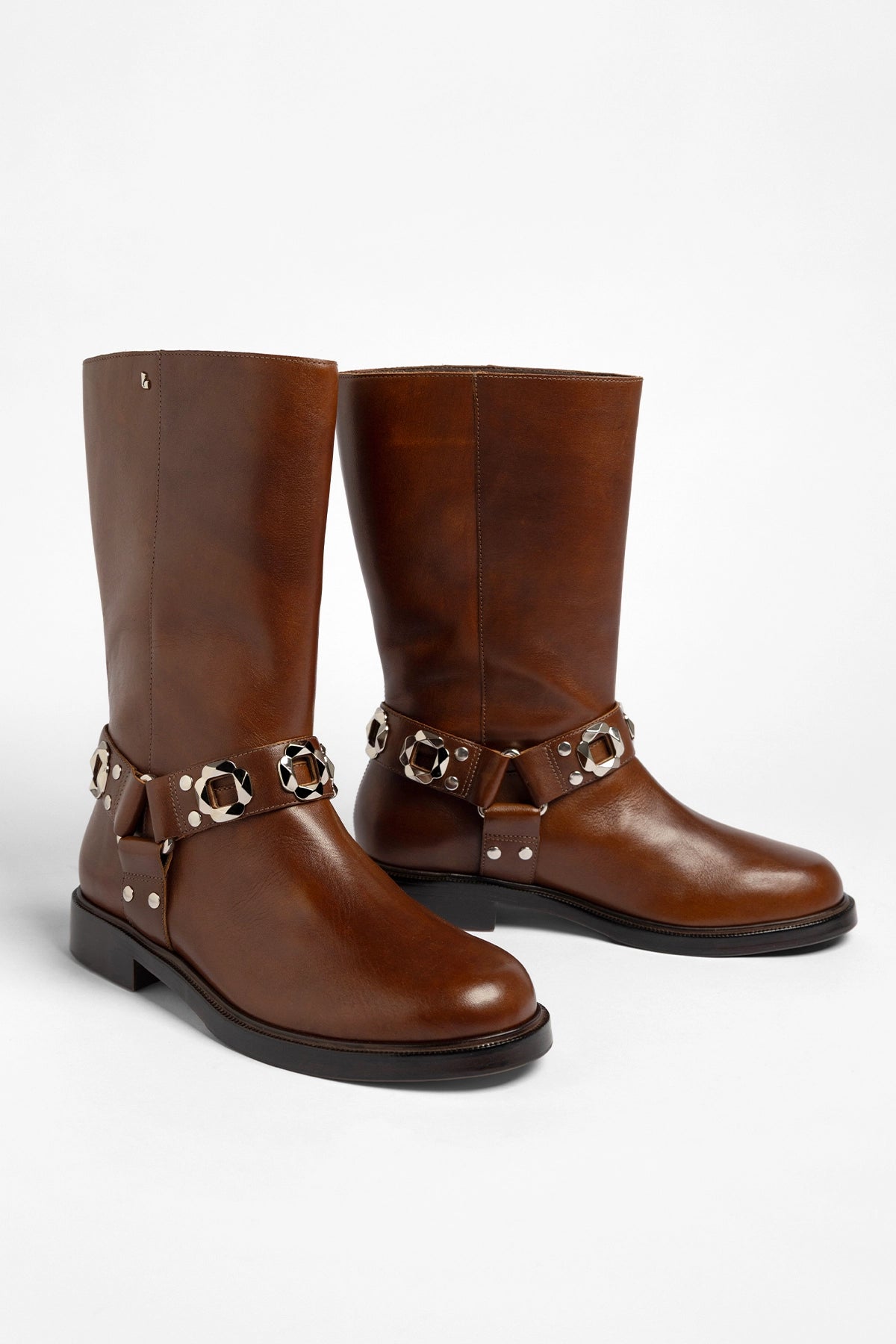 Sonora Boot Burnt Umber Leather - Larroude