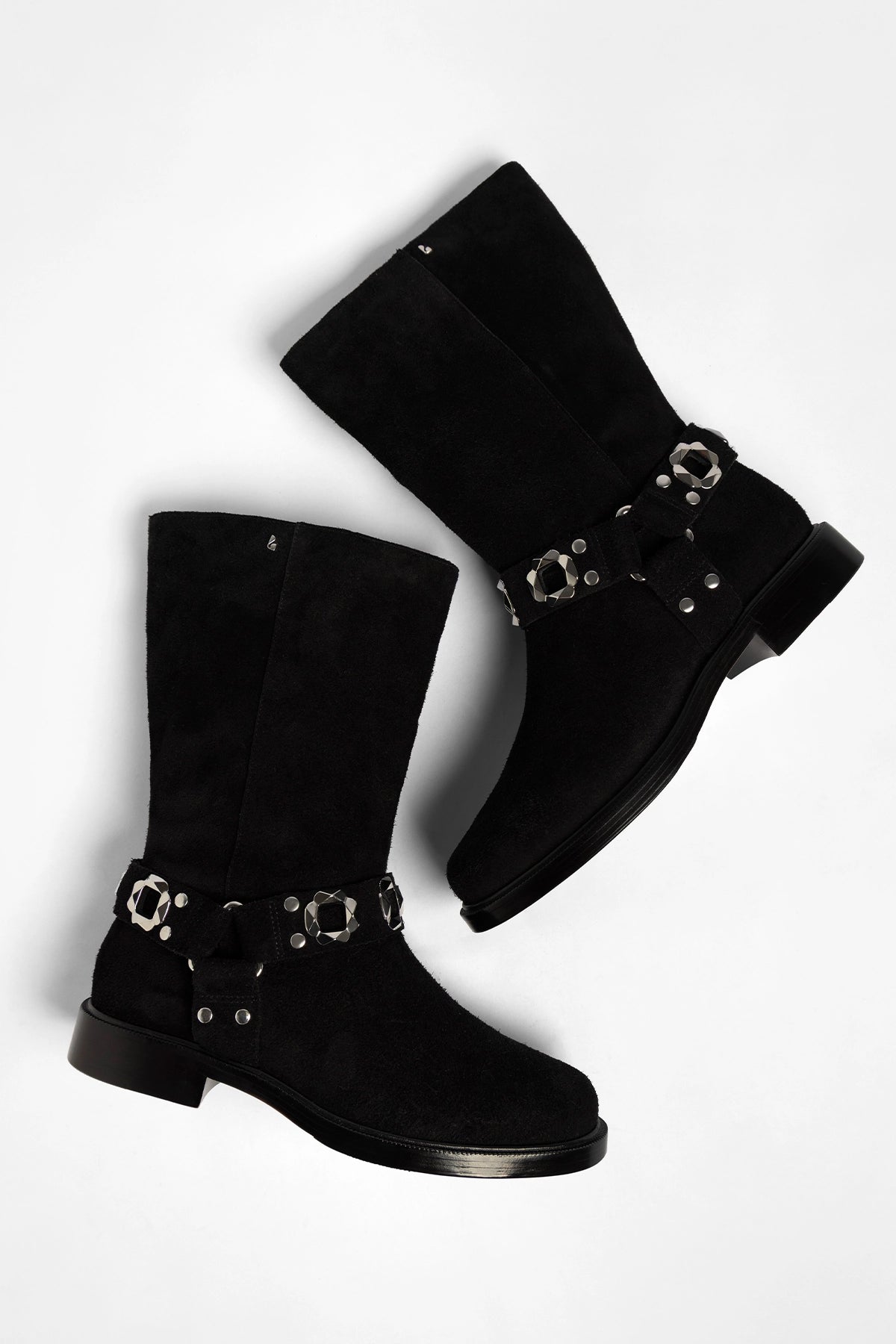 Sonora Boot Black Suede - Larroude