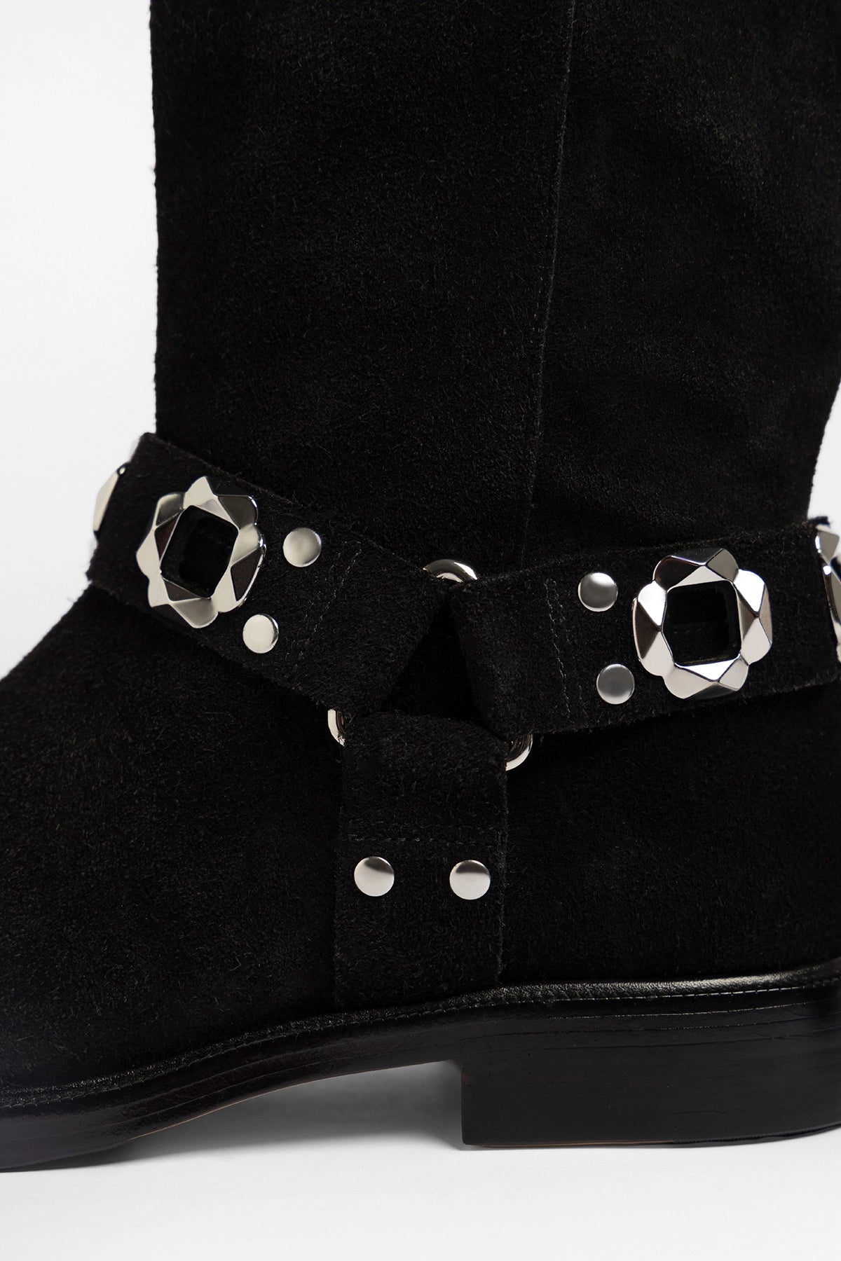 Sonora Boot Black Suede - Larroude