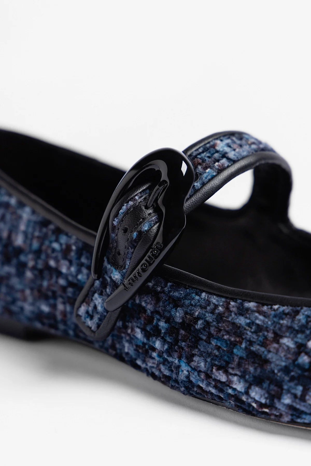 Verona Ballet Flat Midnight Blue Tweed - Larroude
