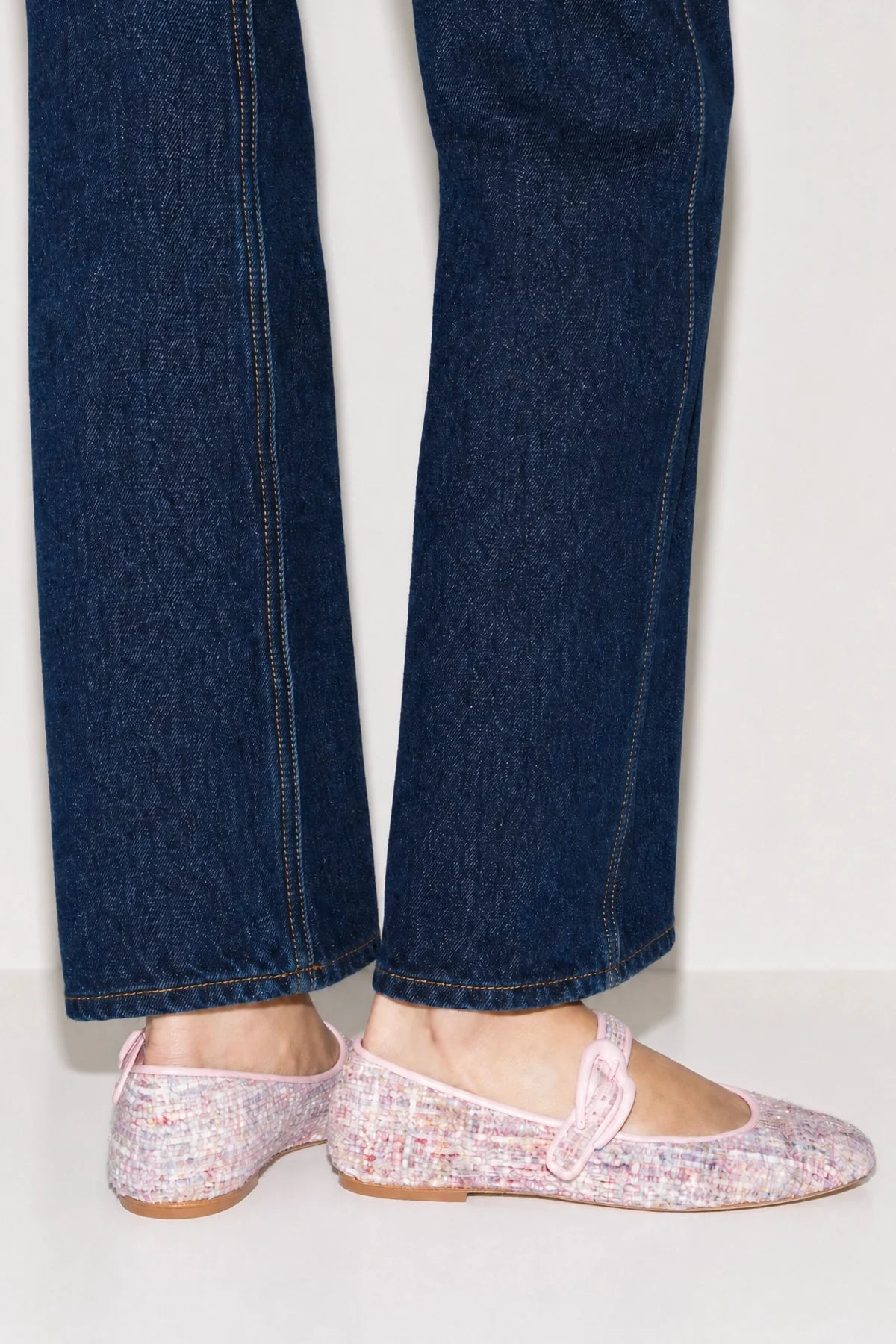 Verona Ballet Flat Tulip Printed Tweed - Larroude