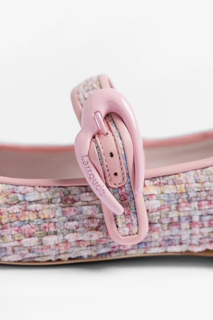 Verona Ballet Flat Tulip Printed Tweed - Larroude