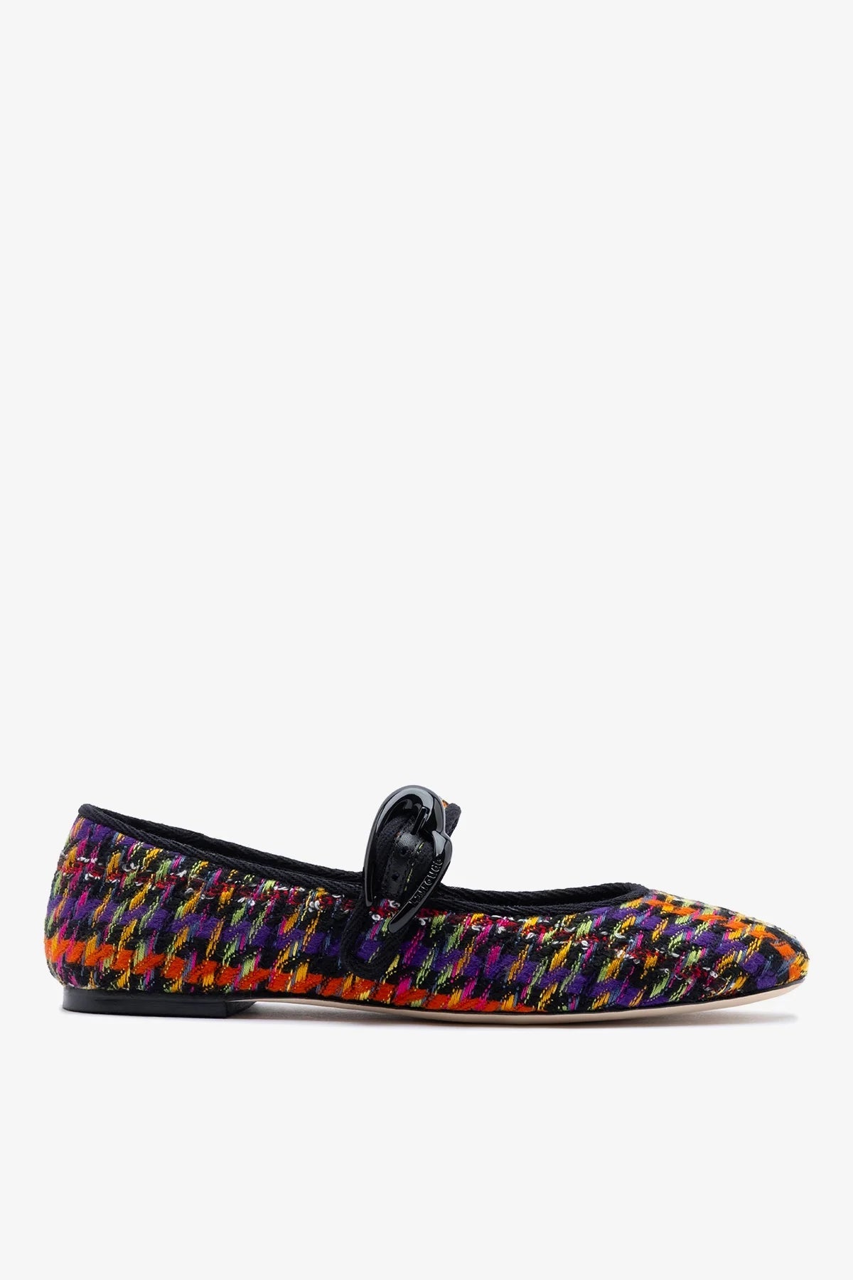 Verona Ballet Flat Multicolor Printed Tweed - Larroude