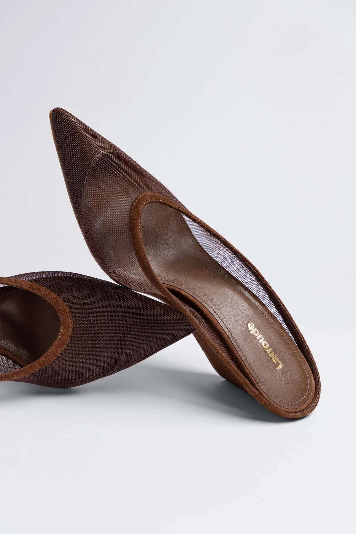 Loulou Mesh Mule Burnt Umber - Larroude