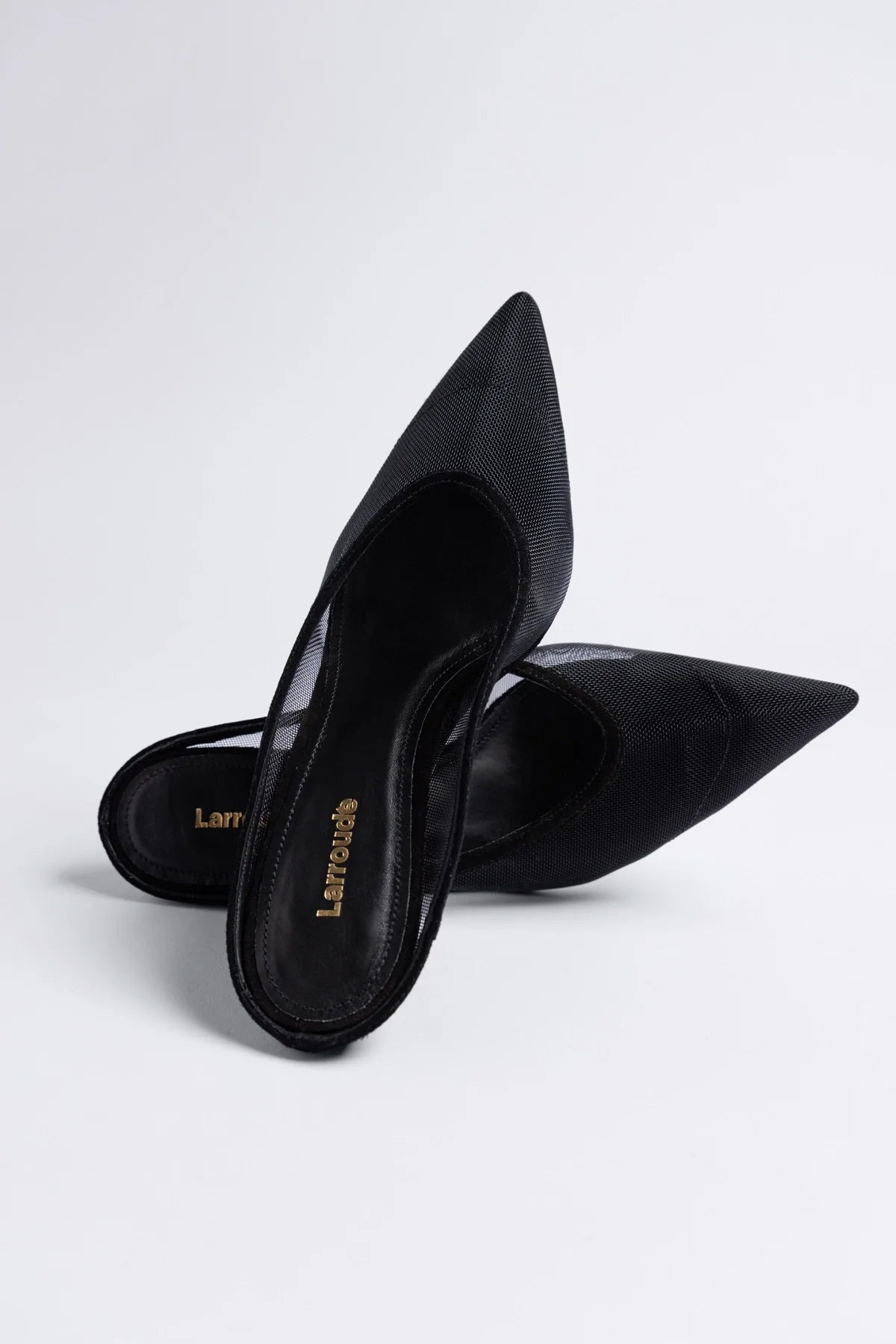 Loulou Mesh Mule Black - Larroude