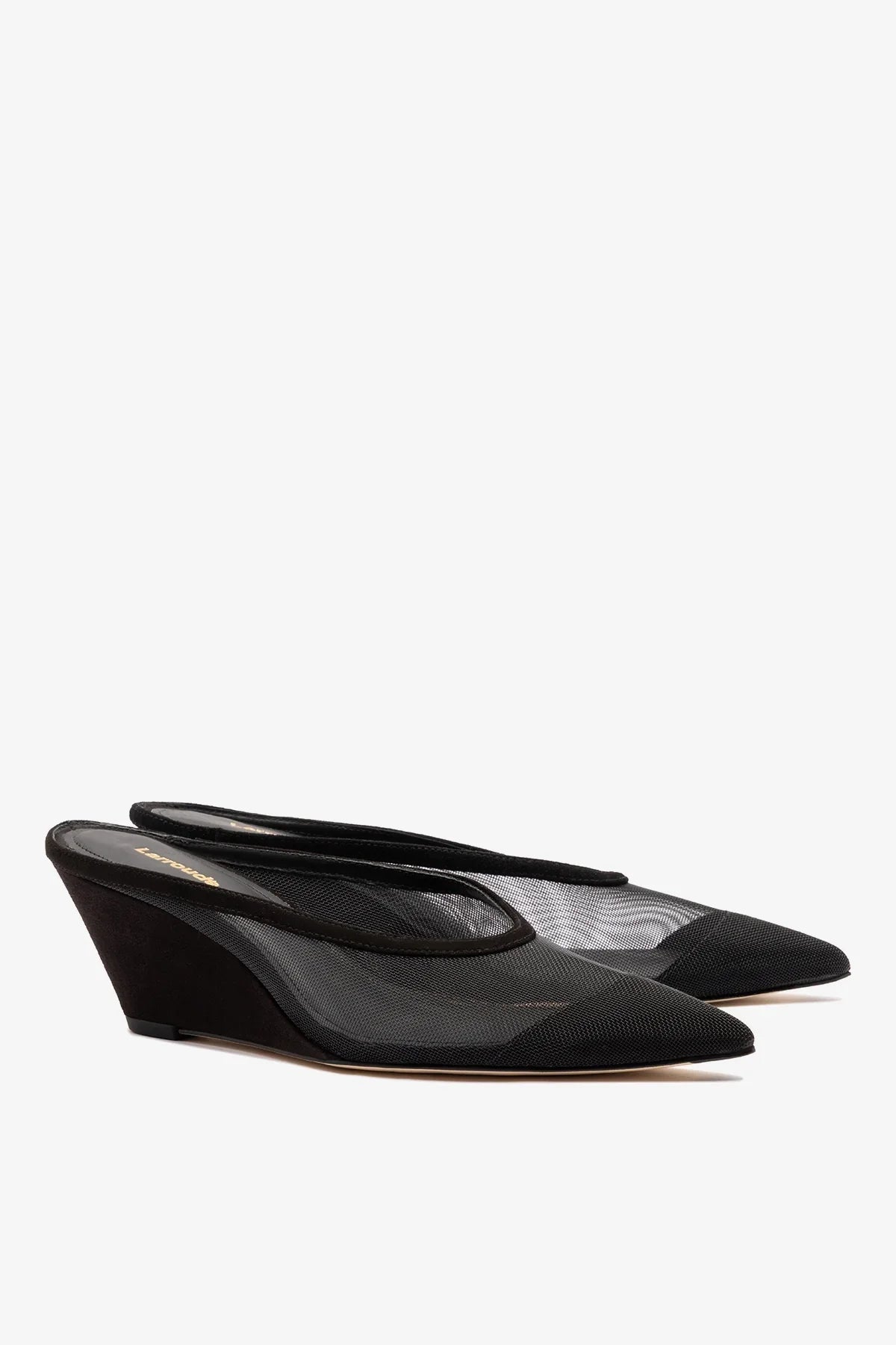Loulou Mesh Mule Black - Larroude