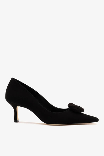 Carine Low Pump Black Leather - Larroude