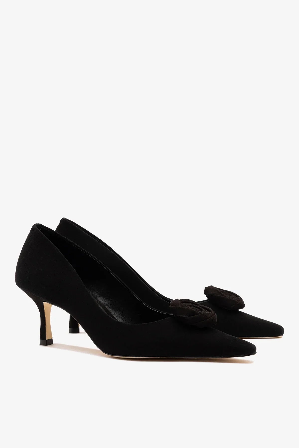 Carine Low Pump Black Leather - Larroude